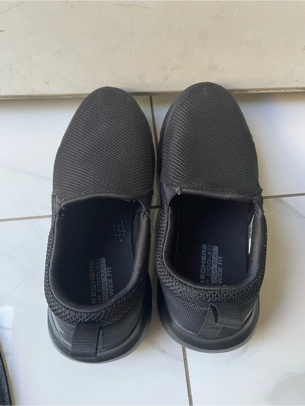 Skechers Men's Black Slip-On Mesh Casual Shoes